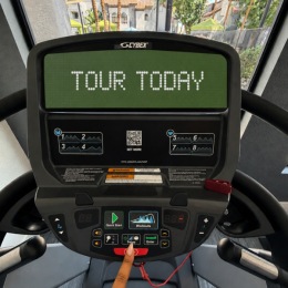person on treadmill